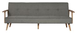 Hygena - Margot - 2 Seater Fabric - Sofa Bed - Charcoal